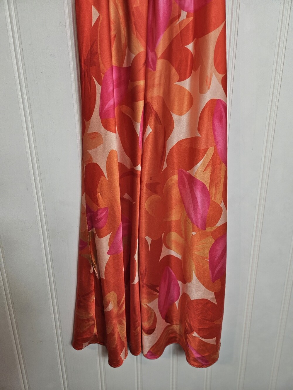 Hello Molly Red Satin Midi Dress Coquette Fairycore Romantic Slip Size 4 - Picture 9 of 15